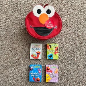 Elmo Sesame Street backpack with card games